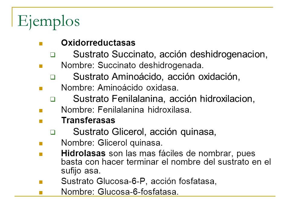 ejemplos de oxidorreductasas